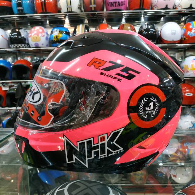 HELM SNI FULL FACE NHK GP1000 R75 BLACK PINK