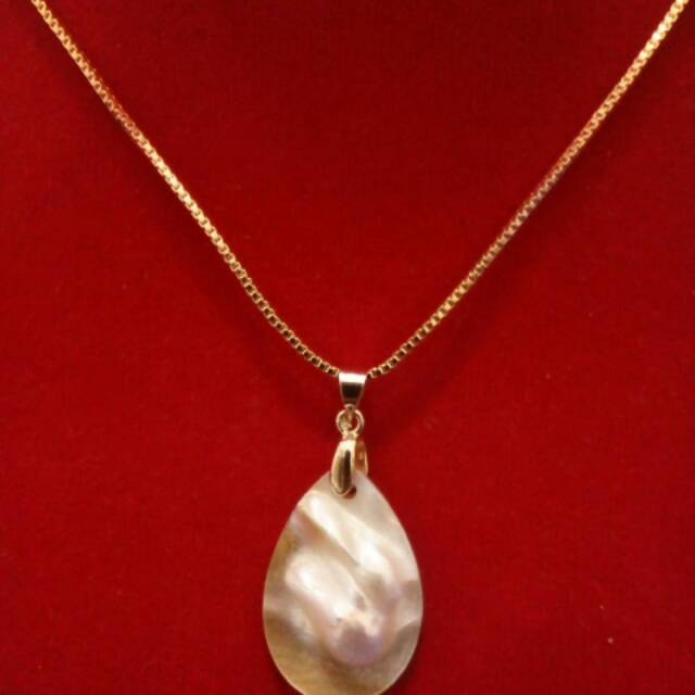 Kalung asli kulit kerang mutiara laut