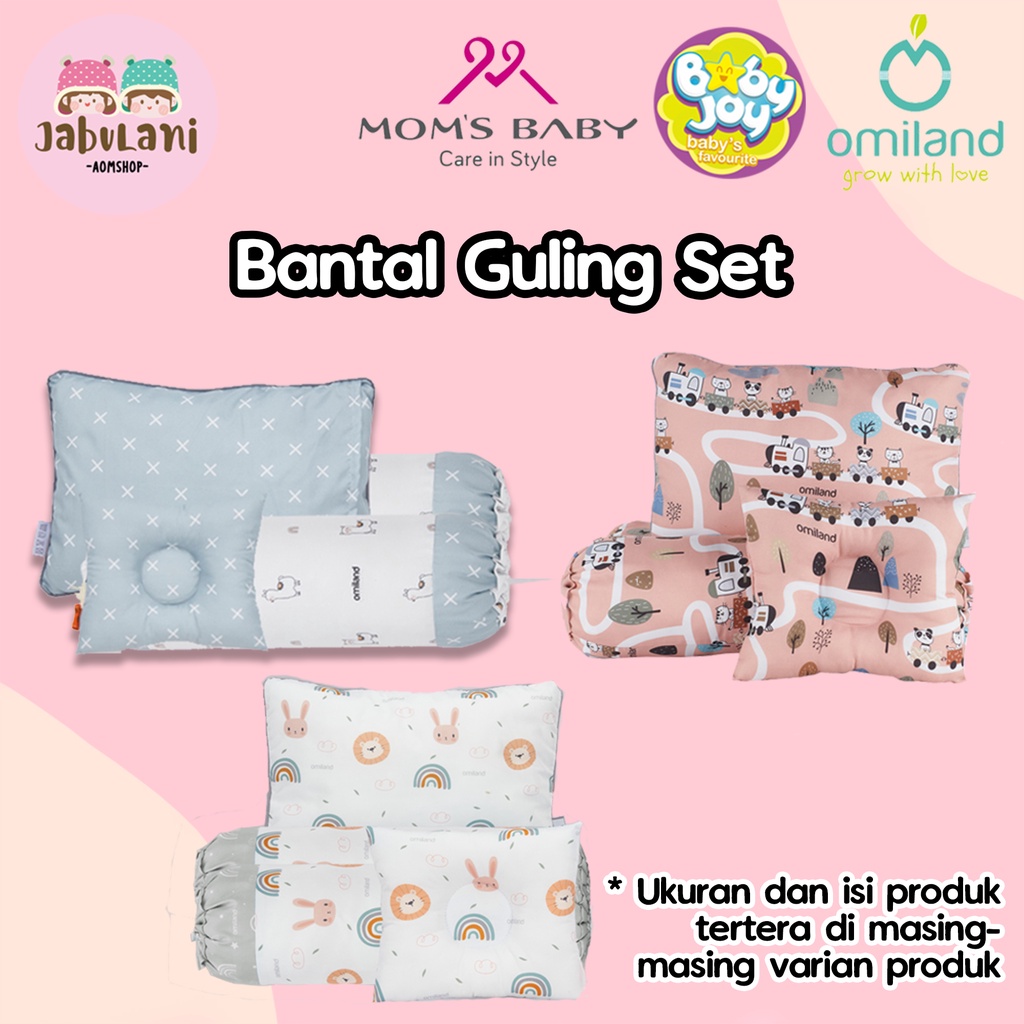Omiland Bantal Guling Set | Baby Joy Bantal Guling Set | Moms Baby Bantal Guling Set
