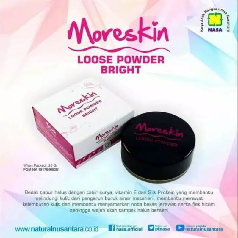 Moreskin Loose Powder 100% Original NASA | Moreskin Bedak Tabur