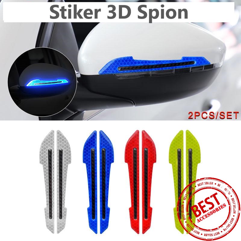 Stiker Reflektor 3D Spion Mobil Tebal Pelindung Spion Sticker Reflective 724