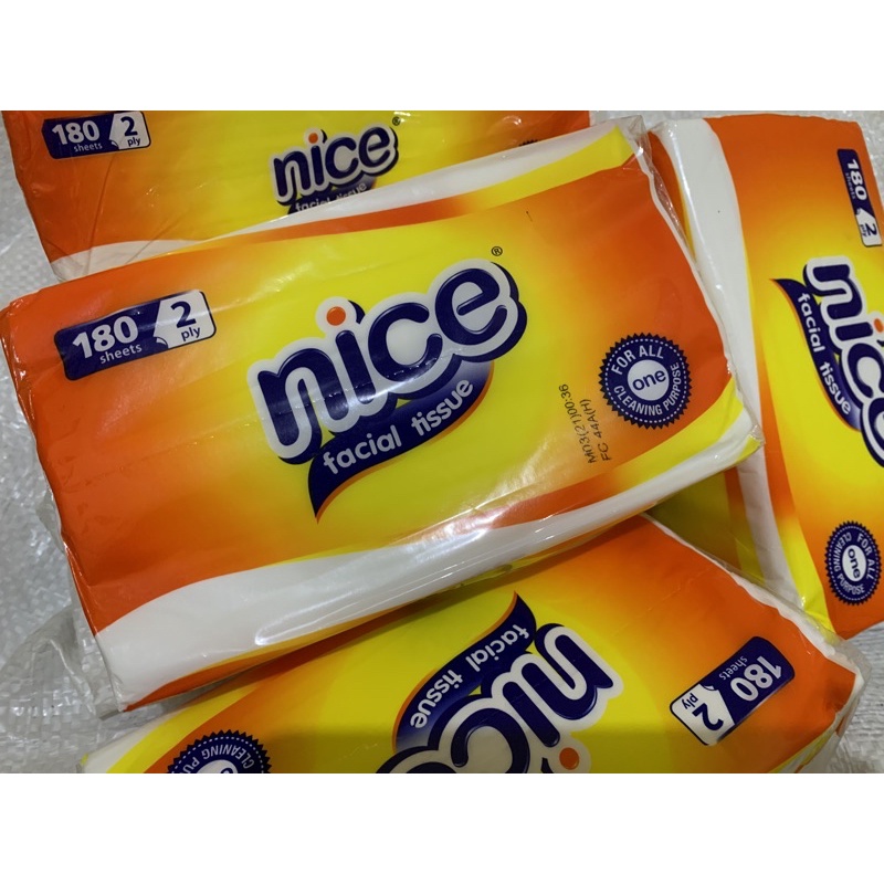 TISSUE NICE DAN CLEAN PLUS MURAH TISU WAJAH 180 SHEETS 2 PLY-1