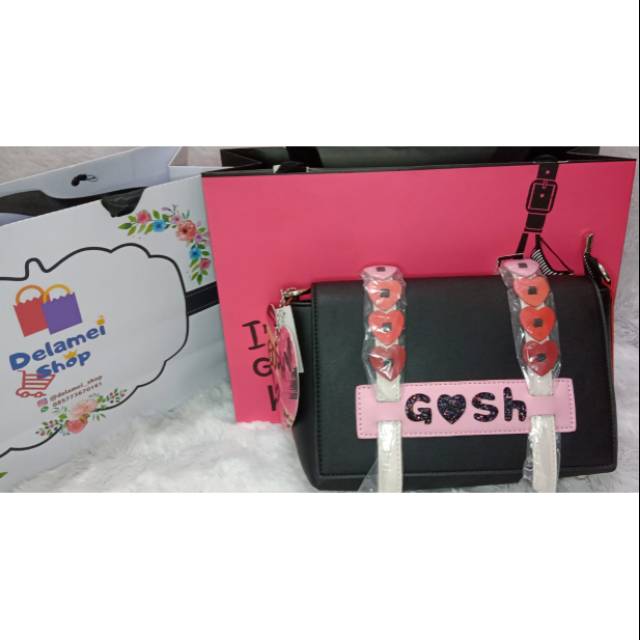 Tas GOSH love belt hitam SALE 