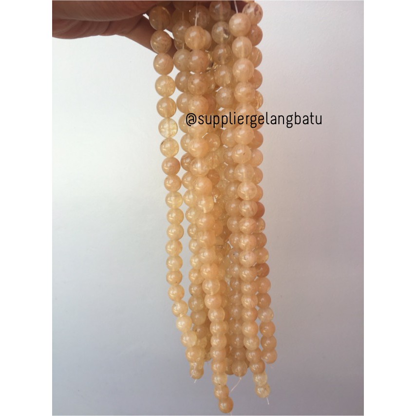 natural batu CITRINE kuning 14mm kristal yellow citrin media kesehatan supplier aksesoris kerajinan