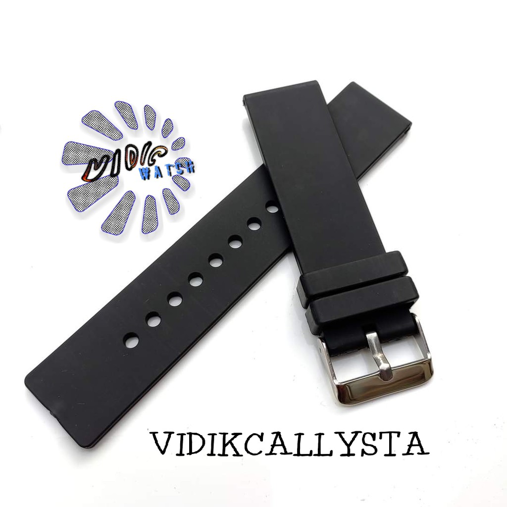 Tali jam tangan Rubber Silicone Karet 20mm 22mm Polos 20 22