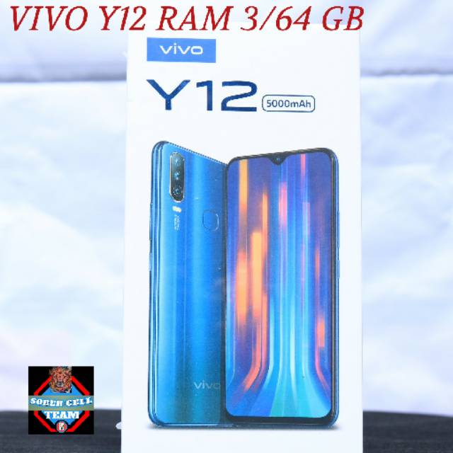 HP VIVO Y12 RAM 3/64GB BERGARANSI RESMI PLUS BARANG READY BANYAK BOS