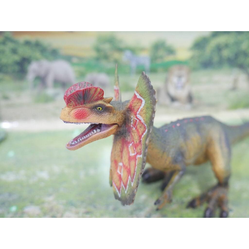 Mainan Edukasi Anak Dilophosaurus Pajangan Figure Angry Collar Dinosaurus Jurassic Park Murah