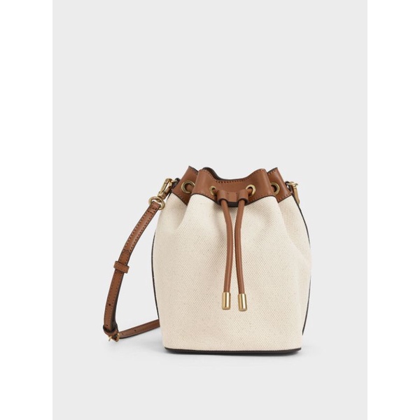 Cnk canvas drawstring  bucket bag -multi sling bag /  tas selempang serut vintage