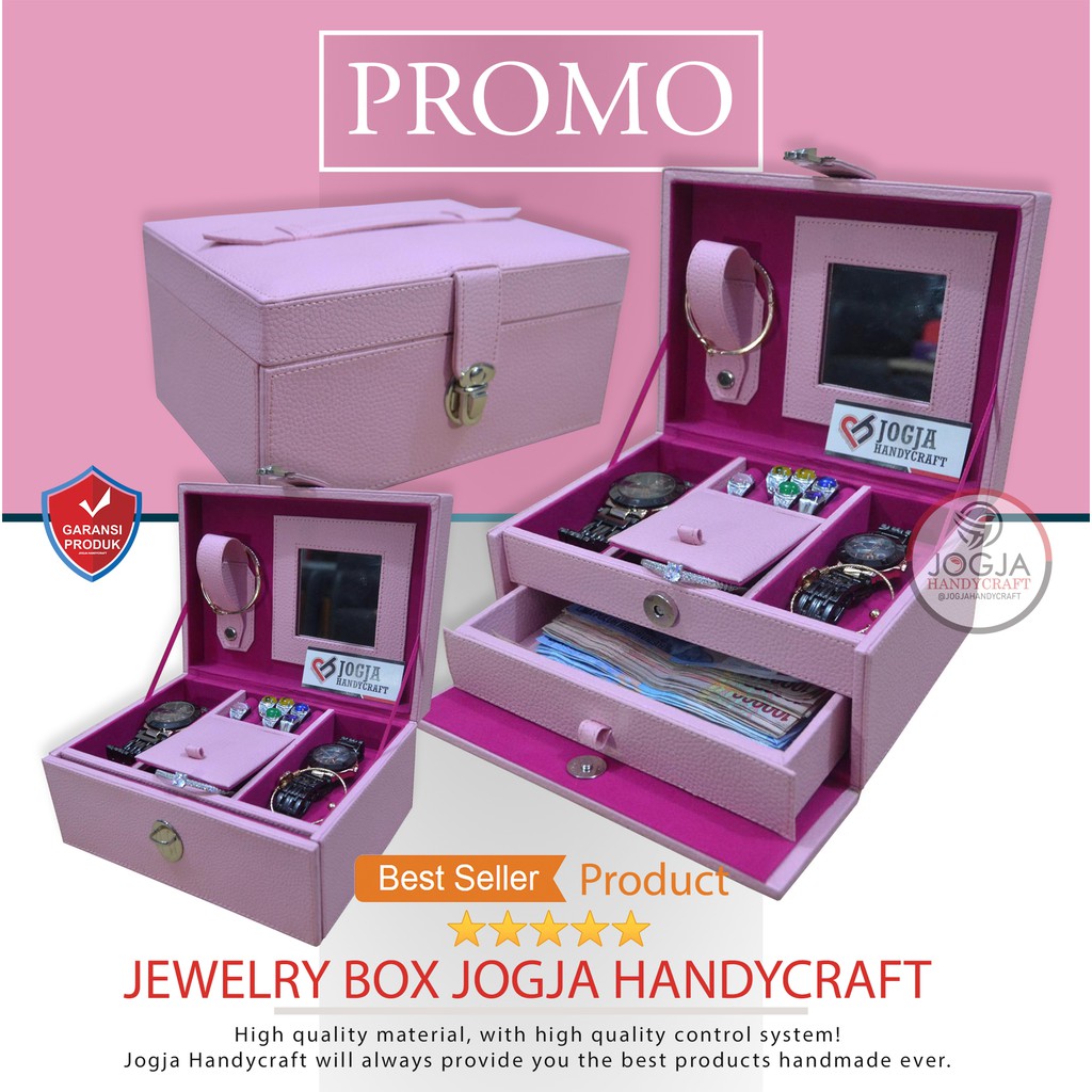 Baby Pink Jewelry Box Organizer / Kotak Tempat Perhiasan