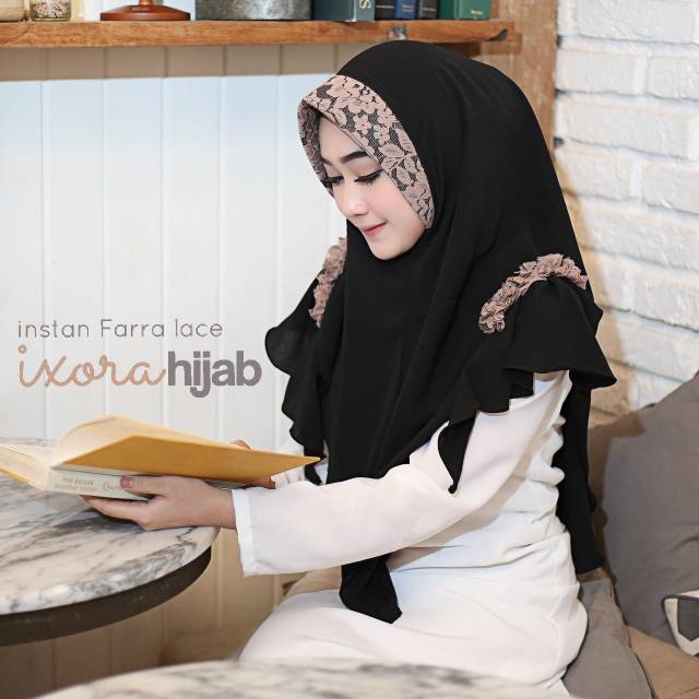 Instan farra lace original ixora hijab