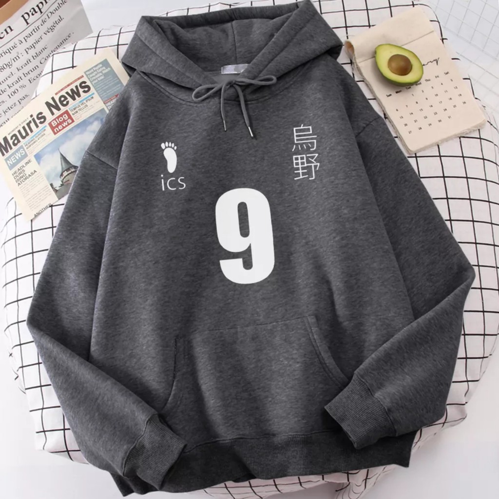 Hoodie Tobio Kageyama Haikyuu Setter Karasuno Anime Manga Kartun Jepang Sweater Hinata ICS Pria