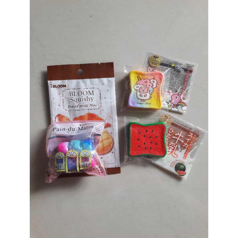 Paket 3 buah Ibloom RARE Mini Bread Series - Toast n Kanahei Limited Edition Licensed