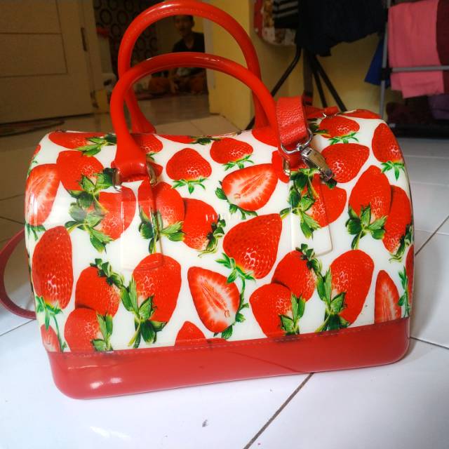 TAS FURLA JELLY STRAWBERRY