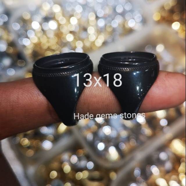 Ring emban titanium super model polos 13x18