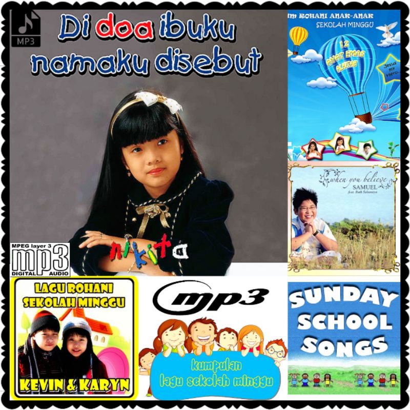 KASET MP3 LAGU ROHANI ANAK SEKOLAH MINGGU-LAGU GEREJA ANAK ANAK-LAGU ROHANI KRISTEN ANAK ANAK-LAGU R