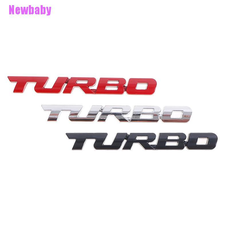 (Newbaby) Stiker Emblem Turbo 3D Bahan Metal Untuk Mobil / Motor