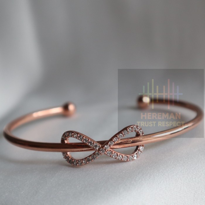 Gelang Calidora Emas Asli Rose Gold Kadar 17K 750