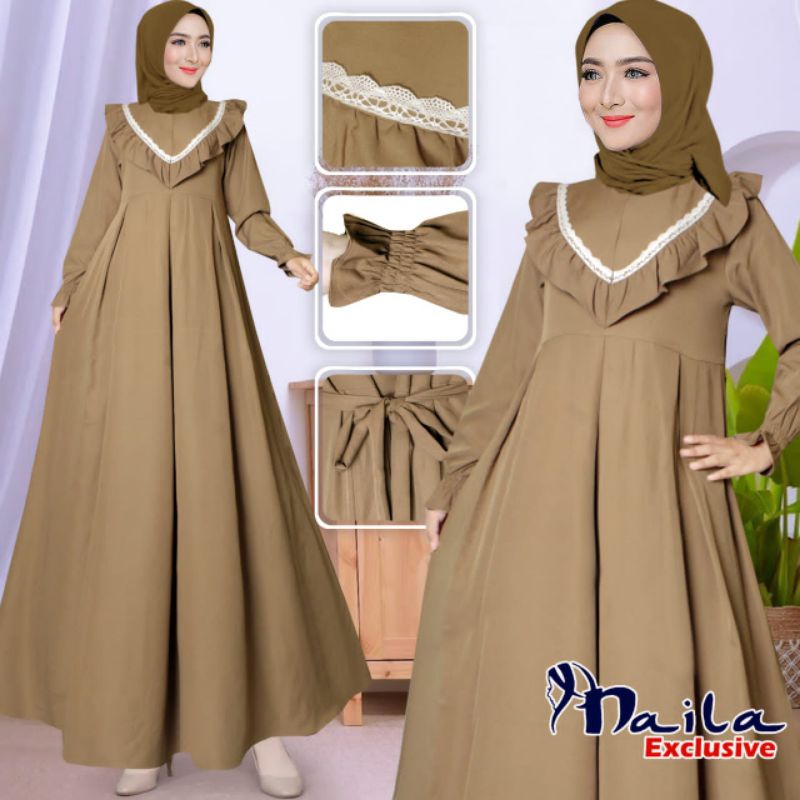 Gamis Sakila Rempel Dada || Gamis Terbaru 2022 || Gamis Remaja