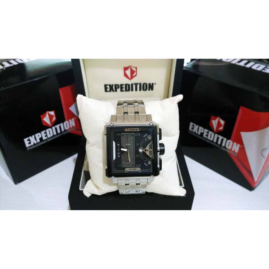 Expedition E6695 Silver Black All Stainless for Men Original