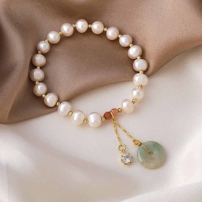 XiaoboACC 2021 New Korean Fashion Retro Freshwater Pearl Beaded Bracelet