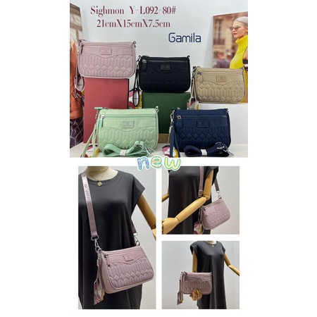 TAS SELEMPANG WANITA SIGHMON TERBARU L 092 "GAMILA"