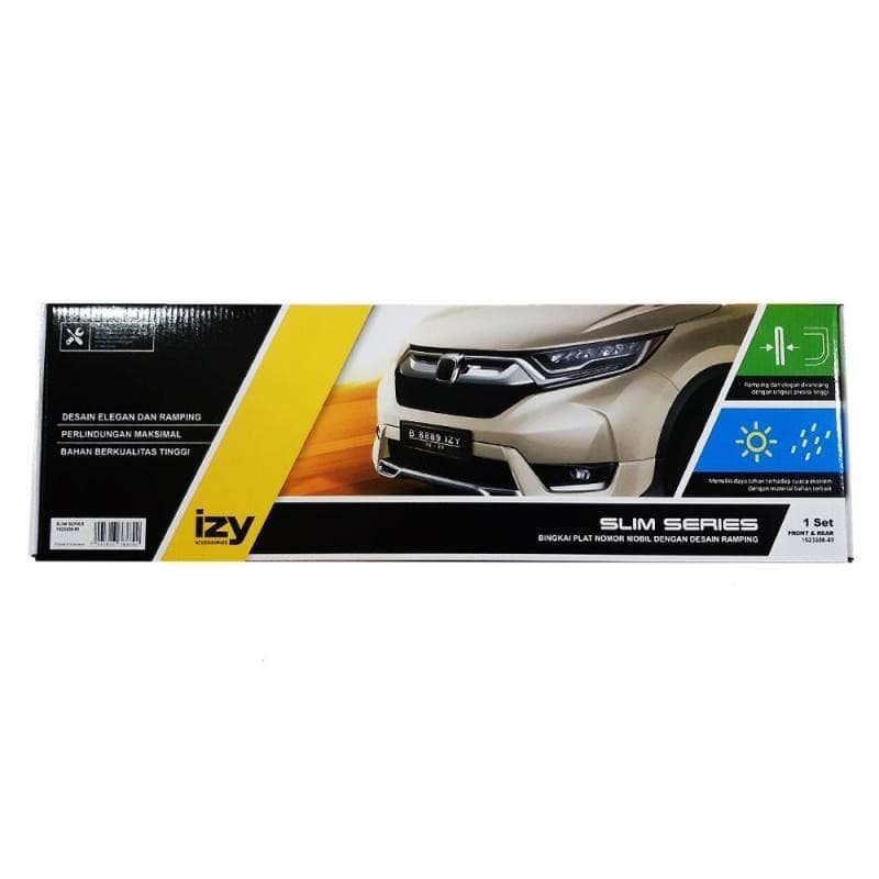 IZY Cover Plat nomor Tempat Plat Nomor Mobil Akrilik 1set Tanpa Led
