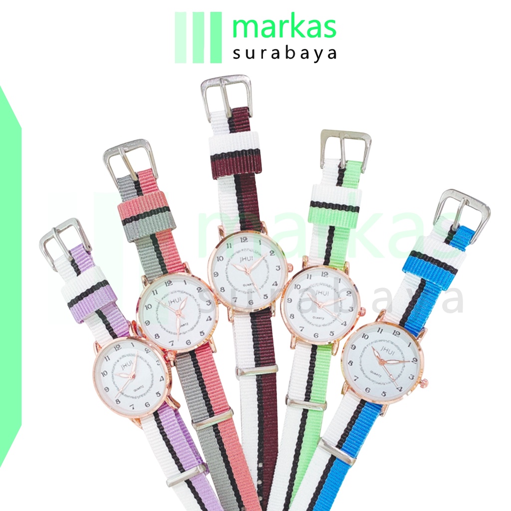 MARKAS - J183 Jam Tangan Analog Watch Canvas Strip