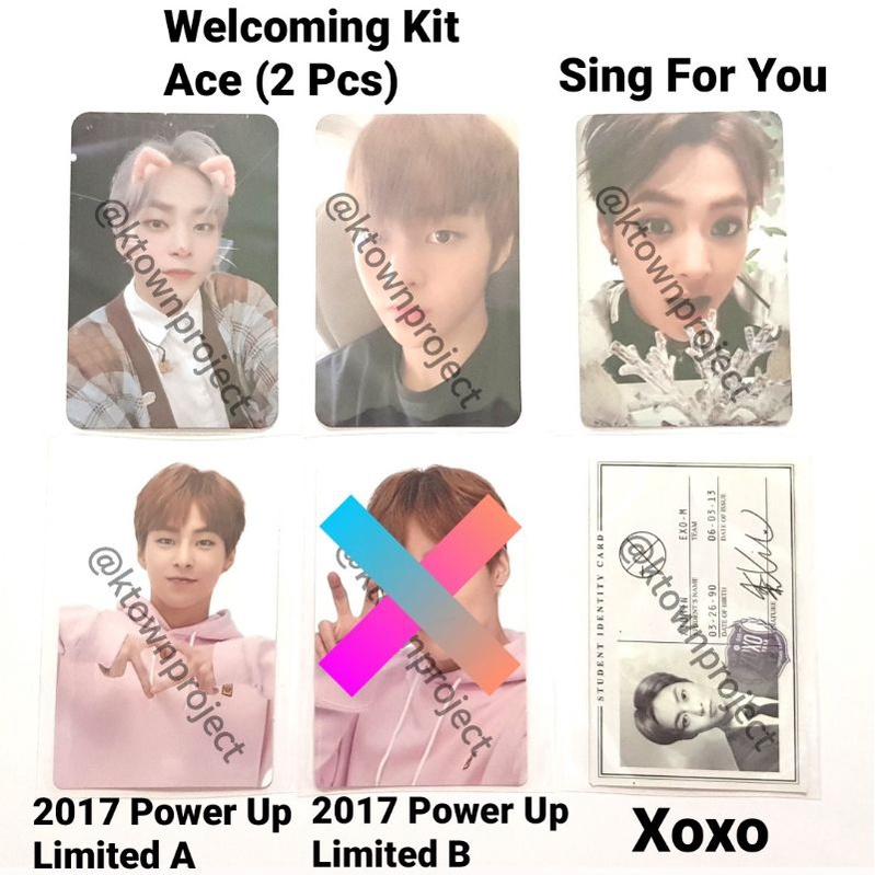 [READY - CLEARANCE SALE] EXO XIUMIN WELCOMING KIT ACE SING FOR YOU 2017 POWER UP XOXO PHOTOCARD PC