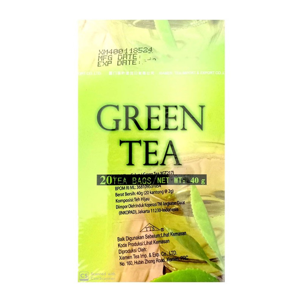 Teh Sea Dyke Brand Green Tea XGT 217 40 Gram ( 20 x 2 Gram )