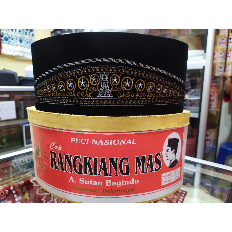 Peci Nasional Peci Hitam bordir  Songkok hitam