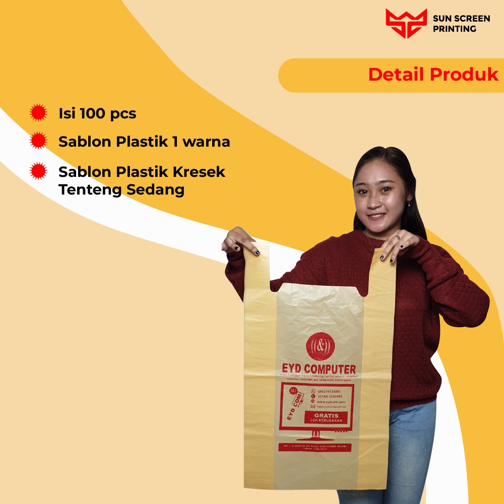 Kantong Sablon Plastik Packing Olshop Kresek Ukuran Super Jumbo