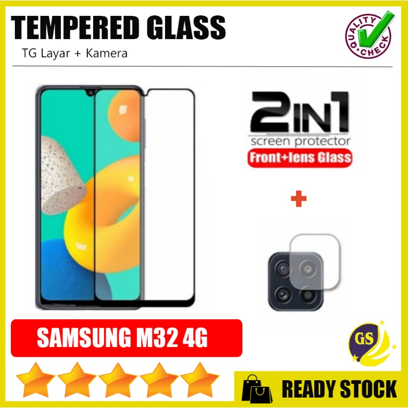 Samsung A52S M22 M32 A03s A22 4G A22 5G A32 4G A32 5G A52 A72 2021 Tempered Glass Camera TG Anti Gores Full Cover Layar Full Lem Kamera