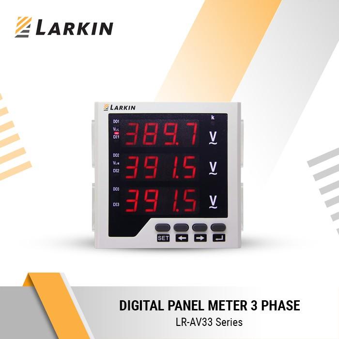Voltmeter Larkin Lr-Av33 Digital Voltmeter 3 Phase Volt Panel Meter Tiga Phasa