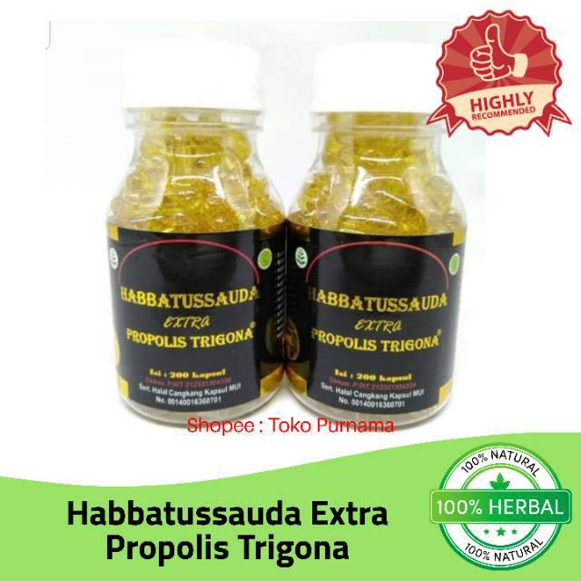 Obat Herbal Pil Kapsul Habbatussauda Extra Propolis