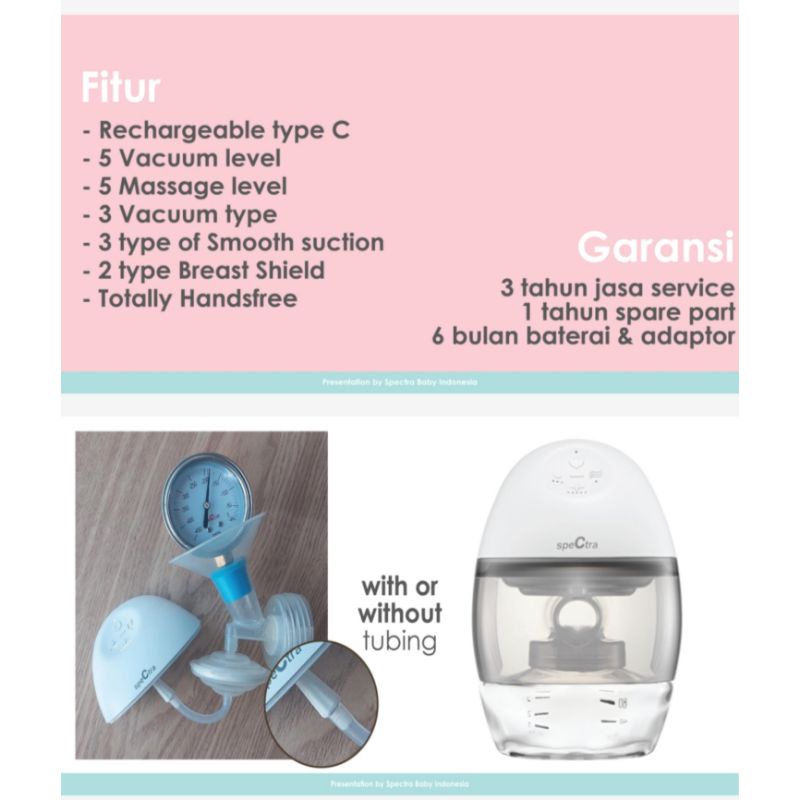 Spectra H1 Wearable Single Electric Breast Pump