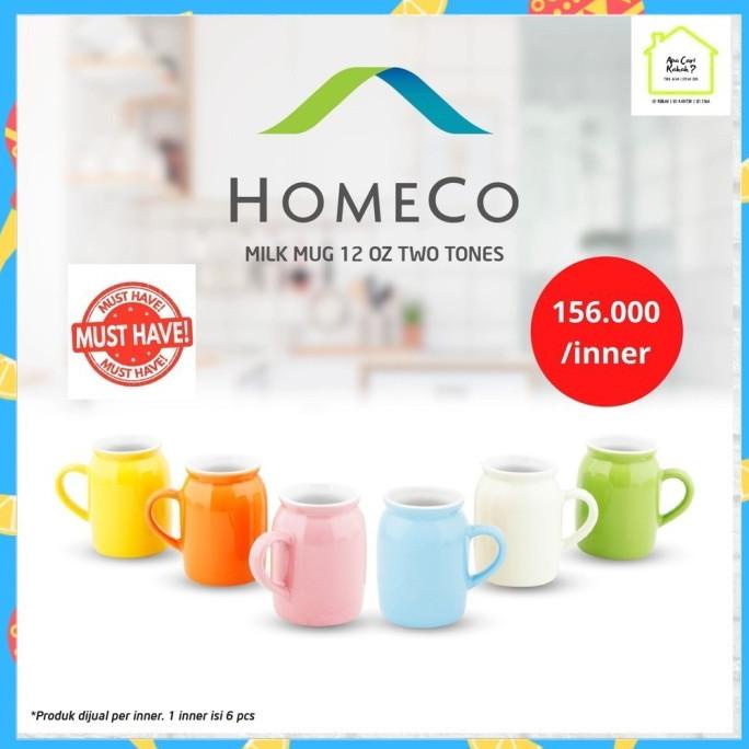 .........] HOMECO Mug Keramik Warna 350 ml / Gelas Keramik set 6 pcs / Mug Lucu