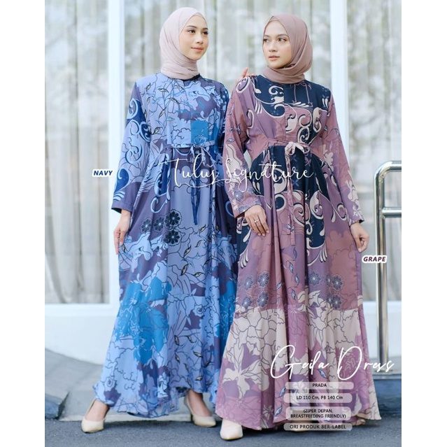 GEILA DRESS BY TULUS SIGNATURE (DRESS MOTIF) Dress muslimah