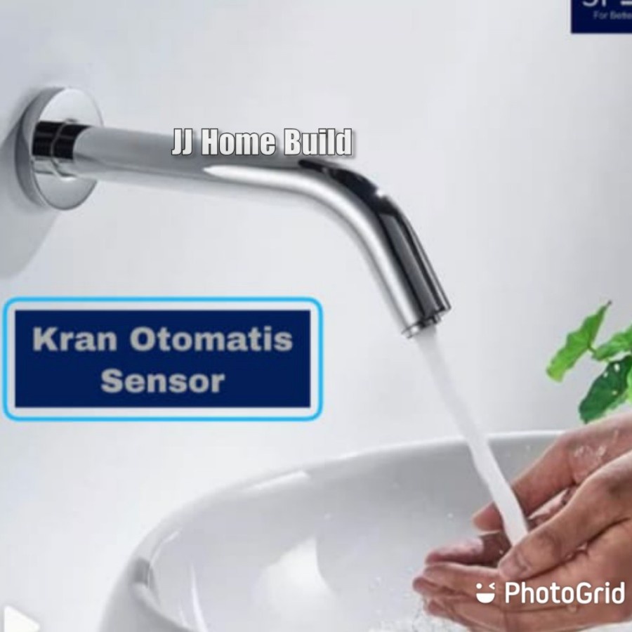 Kran Tembok Sensor/Kran Wastafel Sensor/Otomatis/Automatic Kuningan