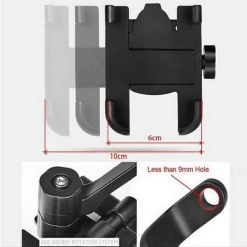 Phone holder hp motor handphone spion bahan besi