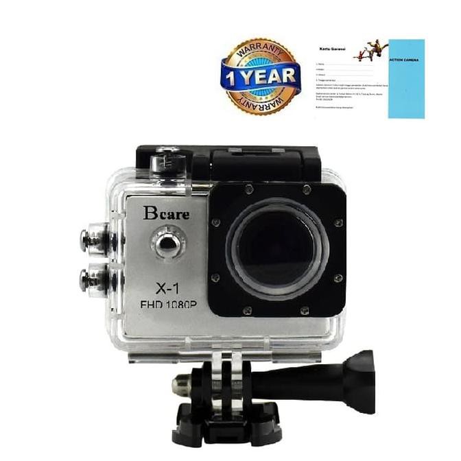 PROMO BCARE BCAM X-1 ACTION CAMERA 12 MP 1080 P - LAYAR 2"- SILVER TERLARIS