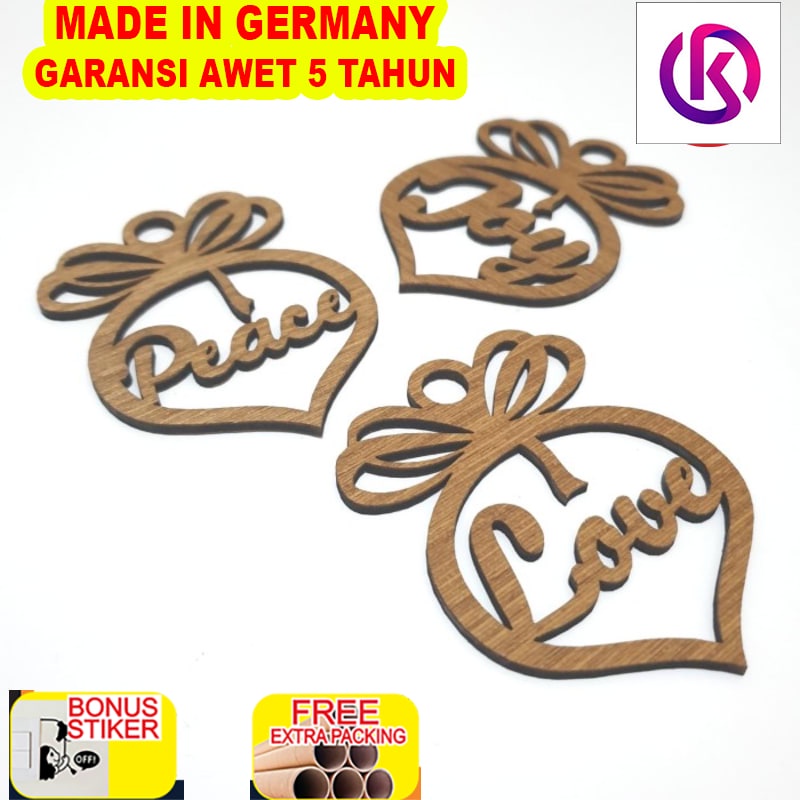 

Promo Tag Kayu / Gantungan Dekorasi Pohon Natal - PEACE/JOY/LOVE - Hampers