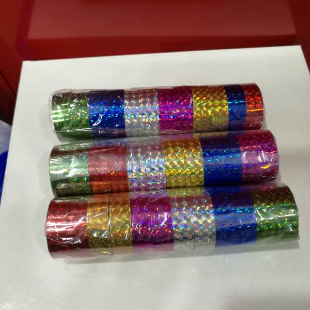 

ISOLASI LAKBAN FANCY GLITTER 12PCS