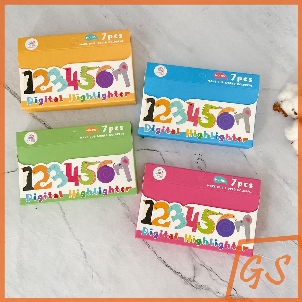 

Highlighter 1 Set Berbagai Warna / Penanda Buku 7 Jenis Warna