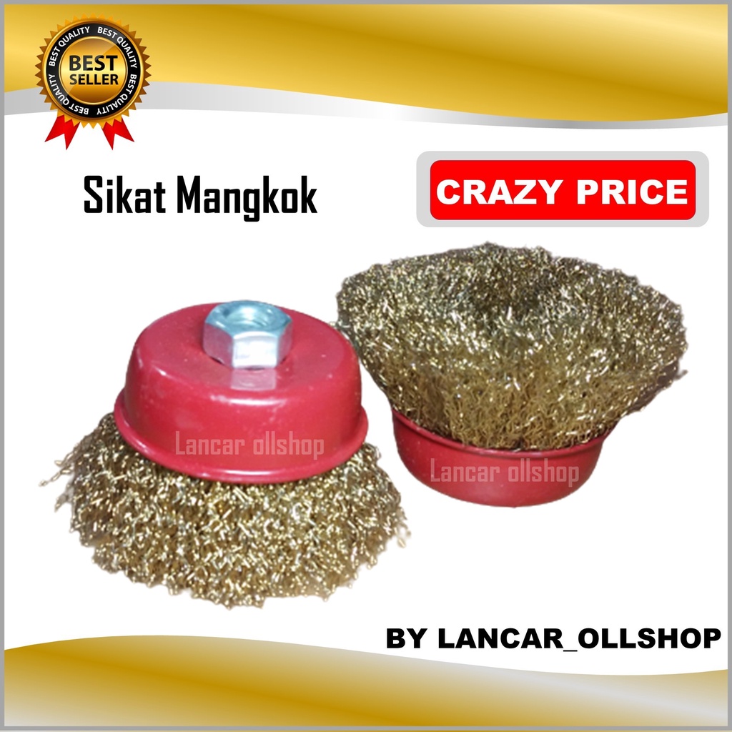 Sikat Kawat Mangkok / Sikat Kawat Gerinda / Cup Brush / Sikat Kawat Mangkok Kuning