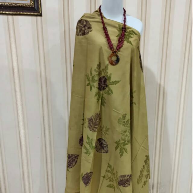 Kain Batik Eco Print Matt Handmade Ramah Lingkungan / Bahan Baju / Bahan Pakaian Pria dan Wanita