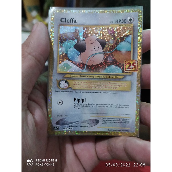 kartu pokemon bahasa Indonesia Promo 25th anniv cleffa