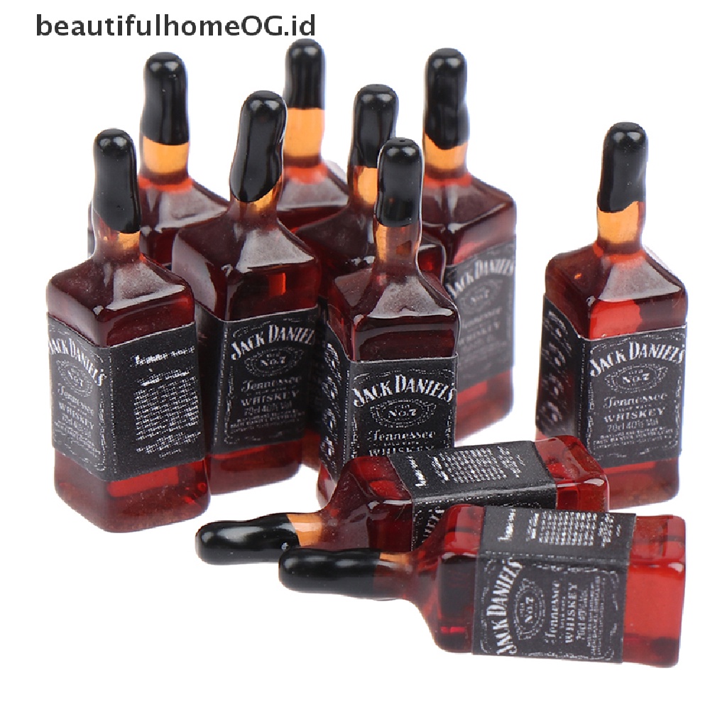 / Beautifulhomeog.id / 10Pcs Miniatur Botol Wine Aksesoris Rumah Boneka