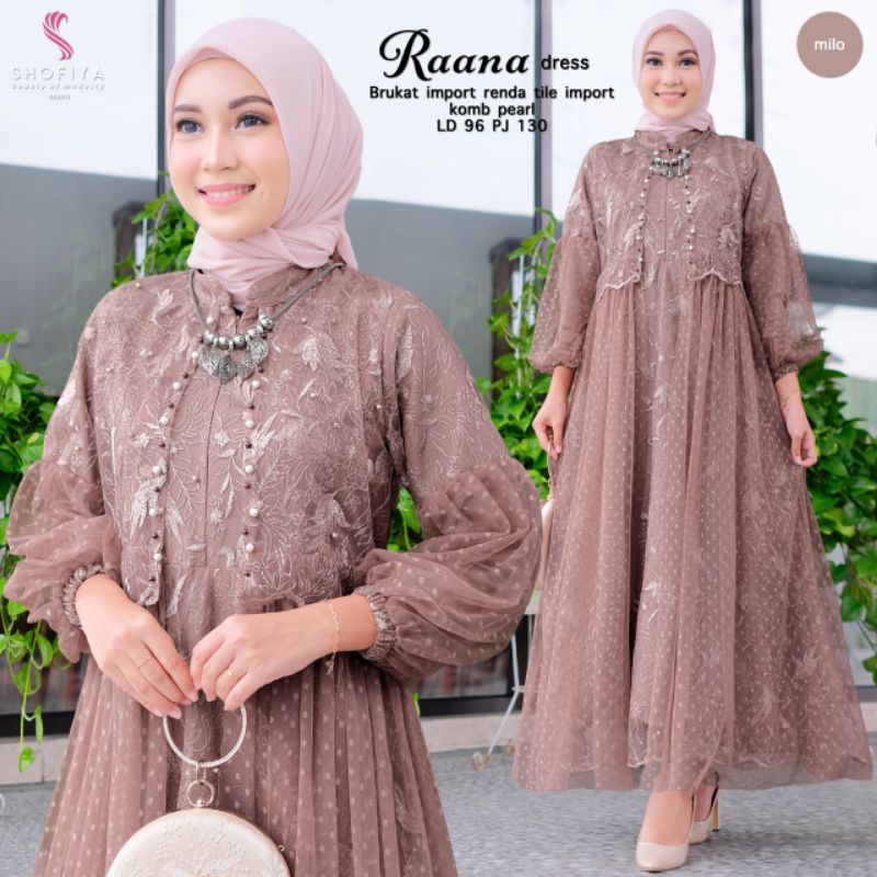 [Ori Shofiya] Raana Dress Gamis Brokat LD 96