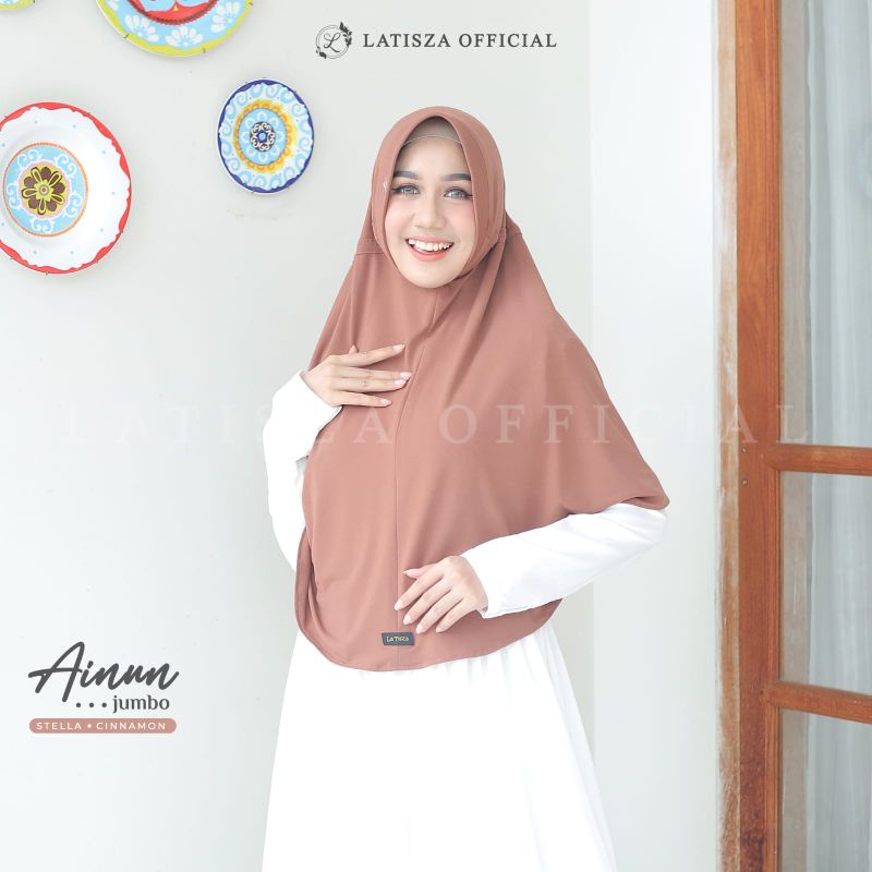 Latisza Hijab Lts 189 Ainun Bergo Jumbo Bahan Stella