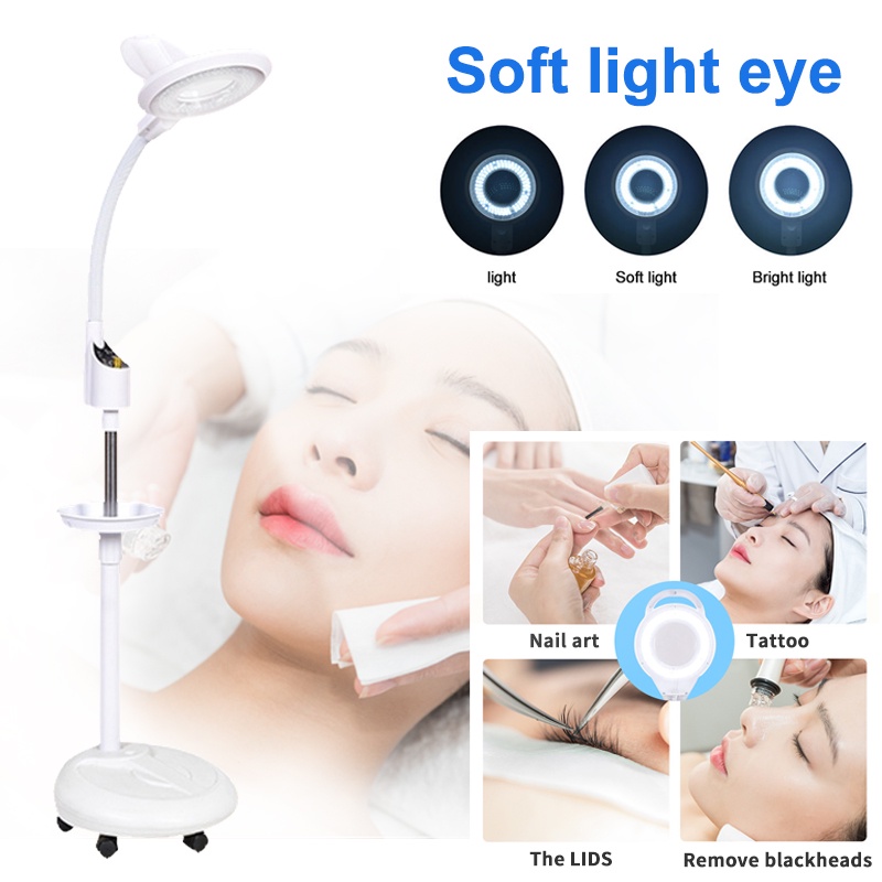 Lampu Facial Led Fleksibel Buat Klinik Kecantikan Dokter Gigi Dll Berdiri Sulam Alis Eyelash Extension Lampu Meja Desk Lamp Kaca Pembesar Lampu Tato